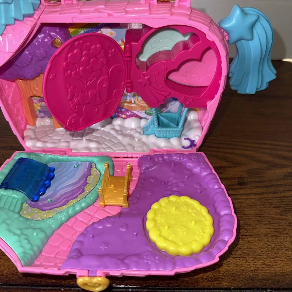 Polly Pocket 35th Anniversary Unicorn Partyland Playset Some Accessories Include - Picture 6 of 6